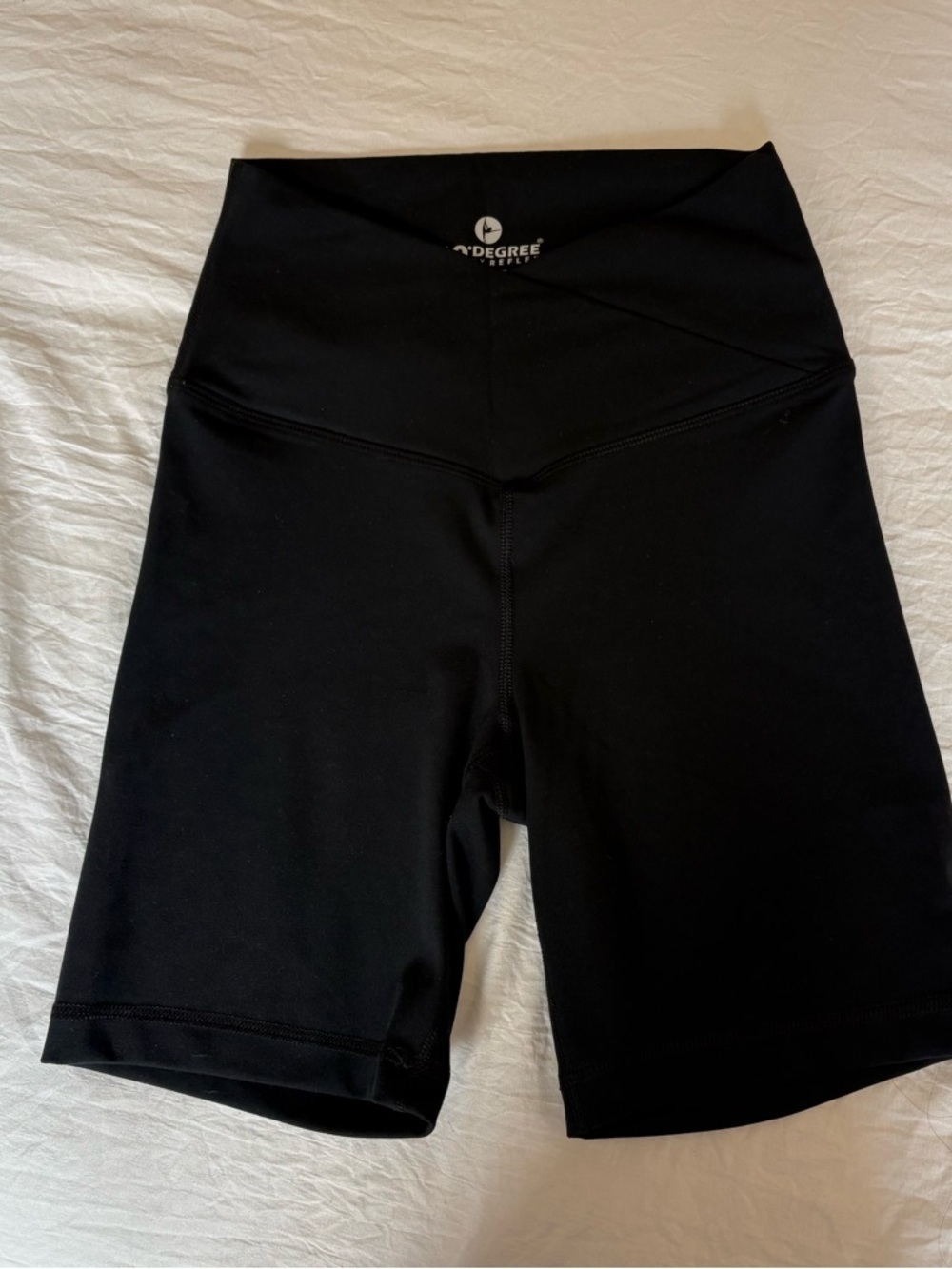 90 Degree by Reflex Women’s Black High-Waist Bike Shorts